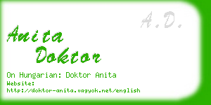 anita doktor business card